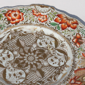 An antique Georgian finely gilded Coalport porcelain Stand Plate C.early 19thC