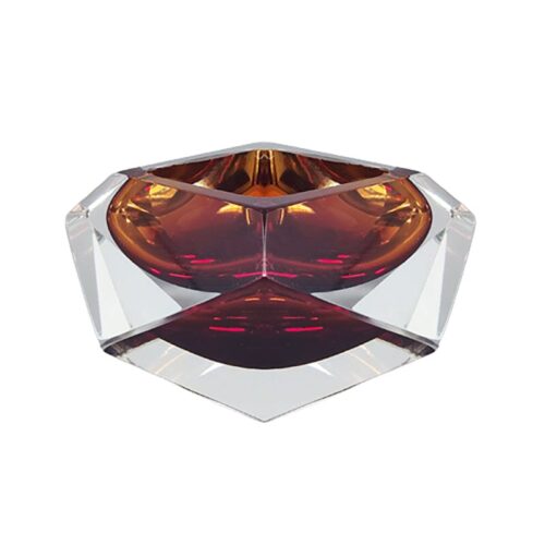 1960s Gorgeous Brown Ashtray or Catchall by Flavio Poli for Seguso. Made in Italy