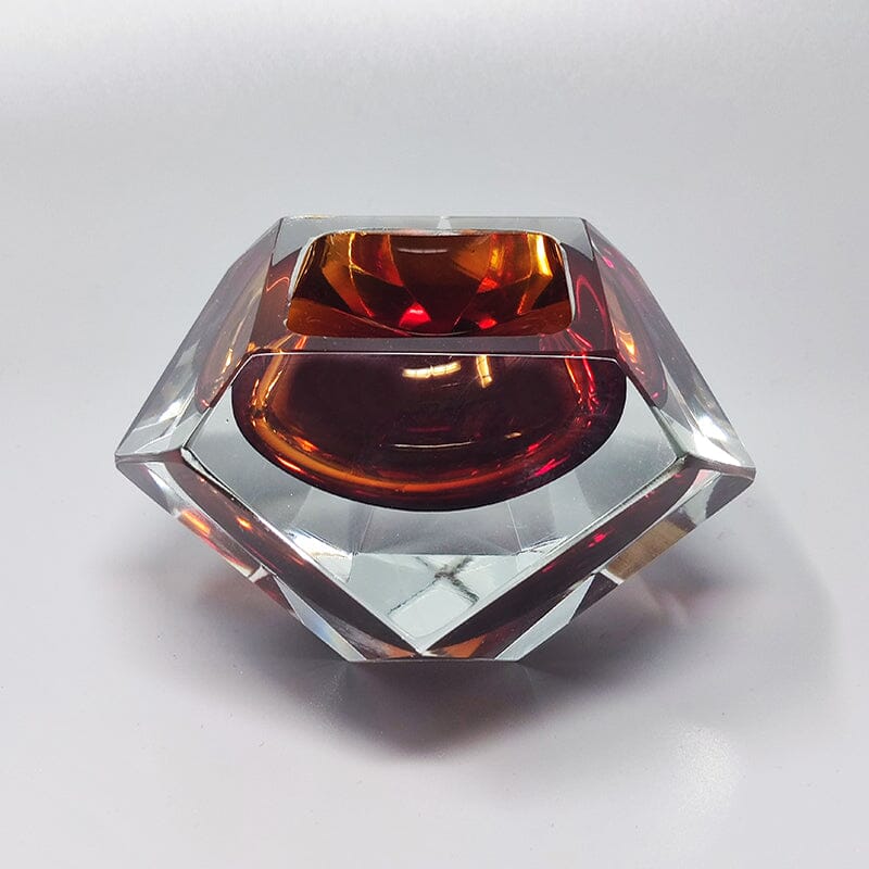 1960s Gorgeous Brown Ashtray or Catchall by Flavio Poli for Seguso. Made in Italy