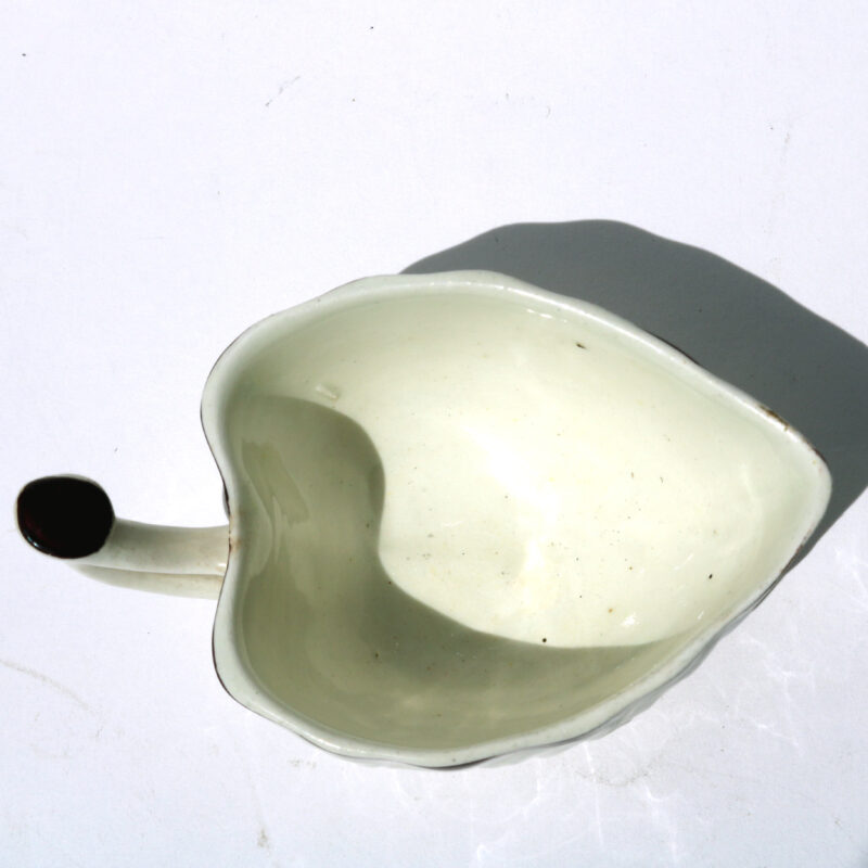 A fine & rare antique Georgian moulded Creamware pottery Butter Boat C.1785