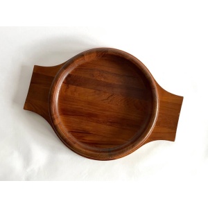 Danish Modern Teak Handled Serving Tray and Bowl by Jens Quistgaard for Dansk