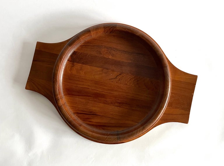 Danish Modern Teak Handled Serving Tray and Bowl by Jens Quistgaard for Dansk