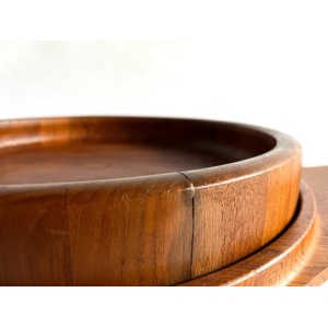 Danish Modern Teak Handled Serving Tray and Bowl by Jens Quistgaard for Dansk