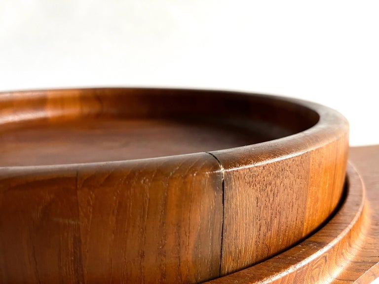 Danish Modern Teak Handled Serving Tray and Bowl by Jens Quistgaard for Dansk