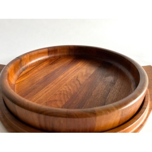 Danish Modern Teak Handled Serving Tray and Bowl by Jens Quistgaard for Dansk