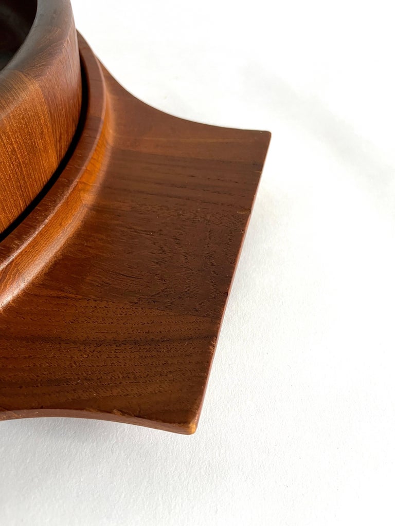 Danish Modern Teak Handled Serving Tray and Bowl by Jens Quistgaard for Dansk