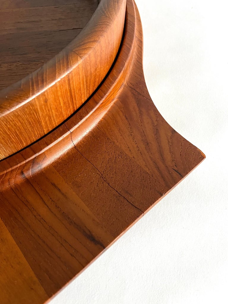 Danish Modern Teak Handled Serving Tray and Bowl by Jens Quistgaard for Dansk