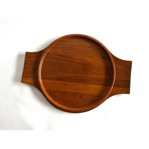 Danish Modern Teak Handled Serving Tray and Bowl by Jens Quistgaard for Dansk