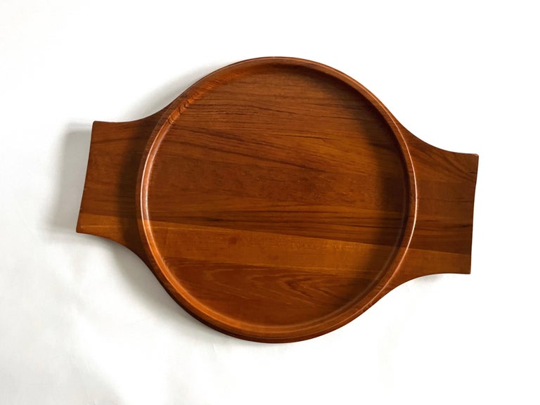 Danish Modern Teak Handled Serving Tray and Bowl by Jens Quistgaard for Dansk
