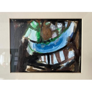 David Meshulam Framed Work on Paper