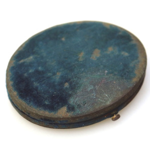 A small & oval antique Victorian daguerreotype in original velvet case C.1850's