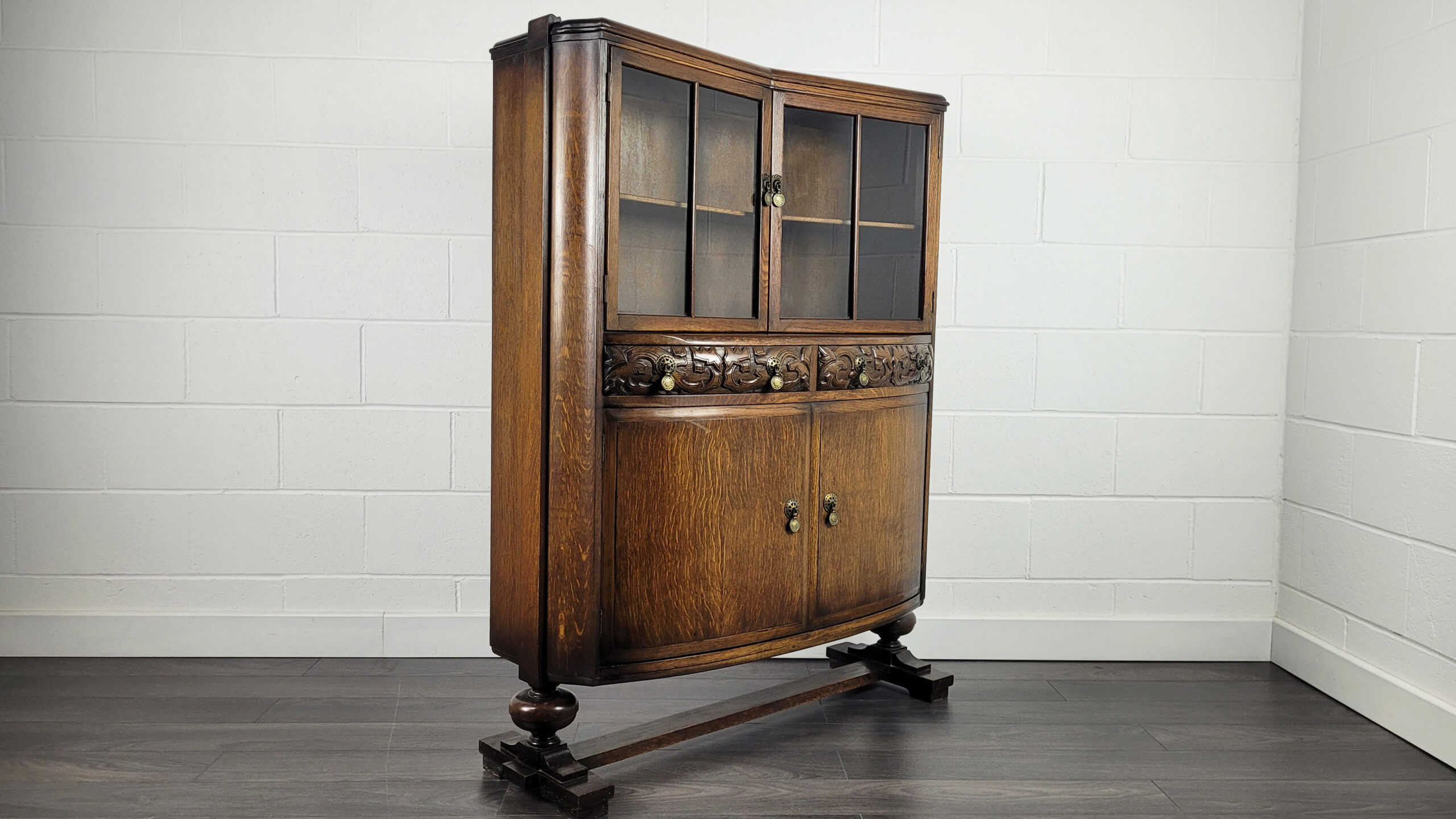 Ercol Glazed Display Cabinet Unit, 40s