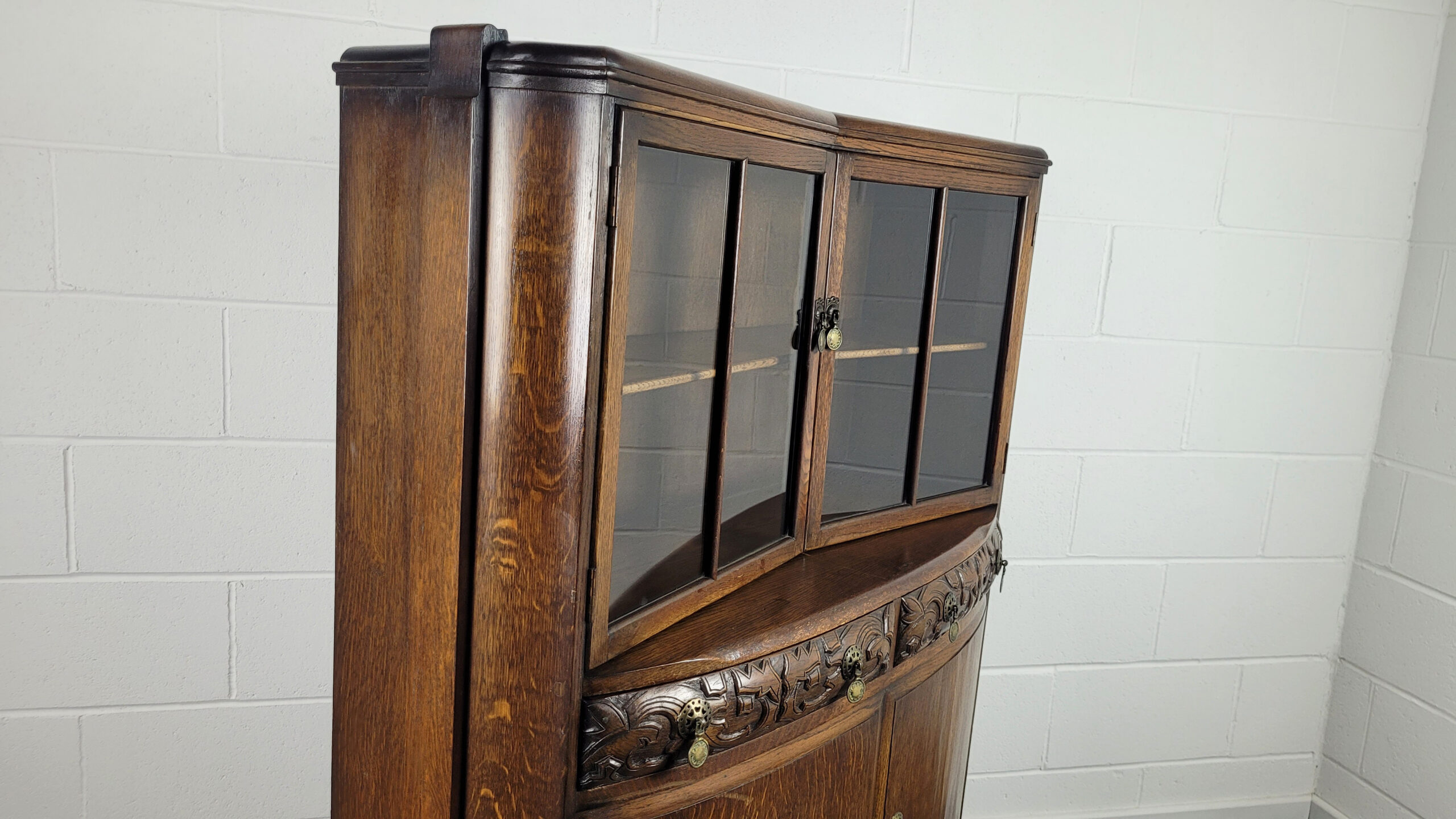 Ercol Glazed Display Cabinet Unit, 40s