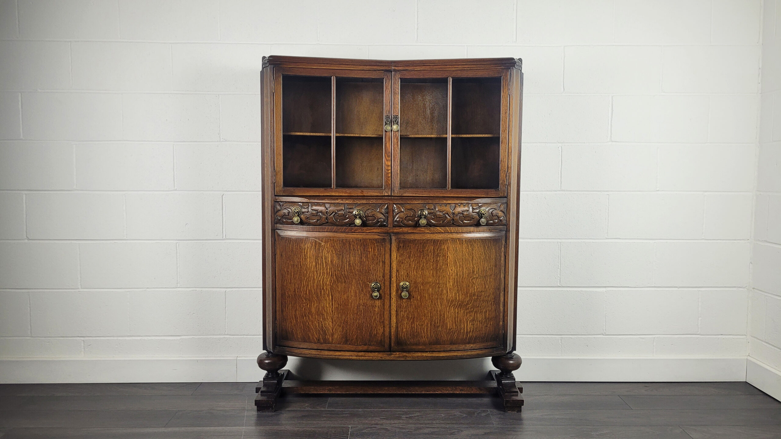 Ercol Glazed Display Cabinet Unit, 40s