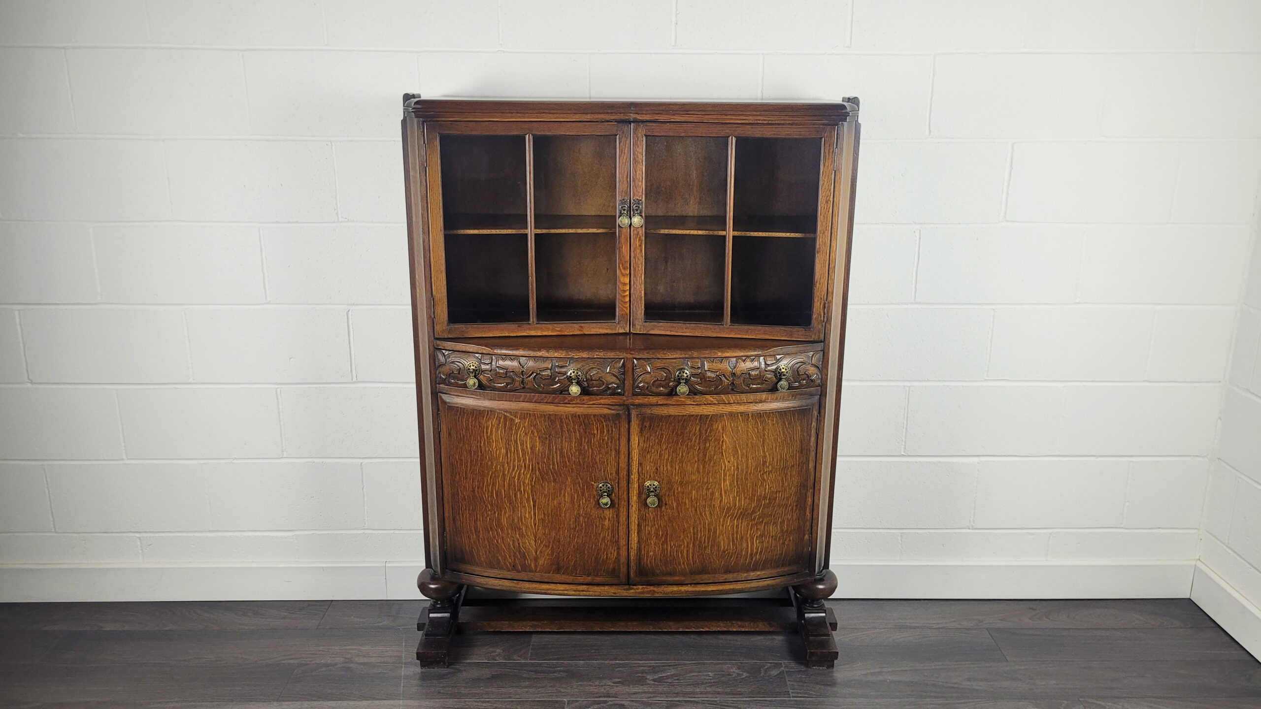 Ercol Glazed Display Cabinet Unit, 40s
