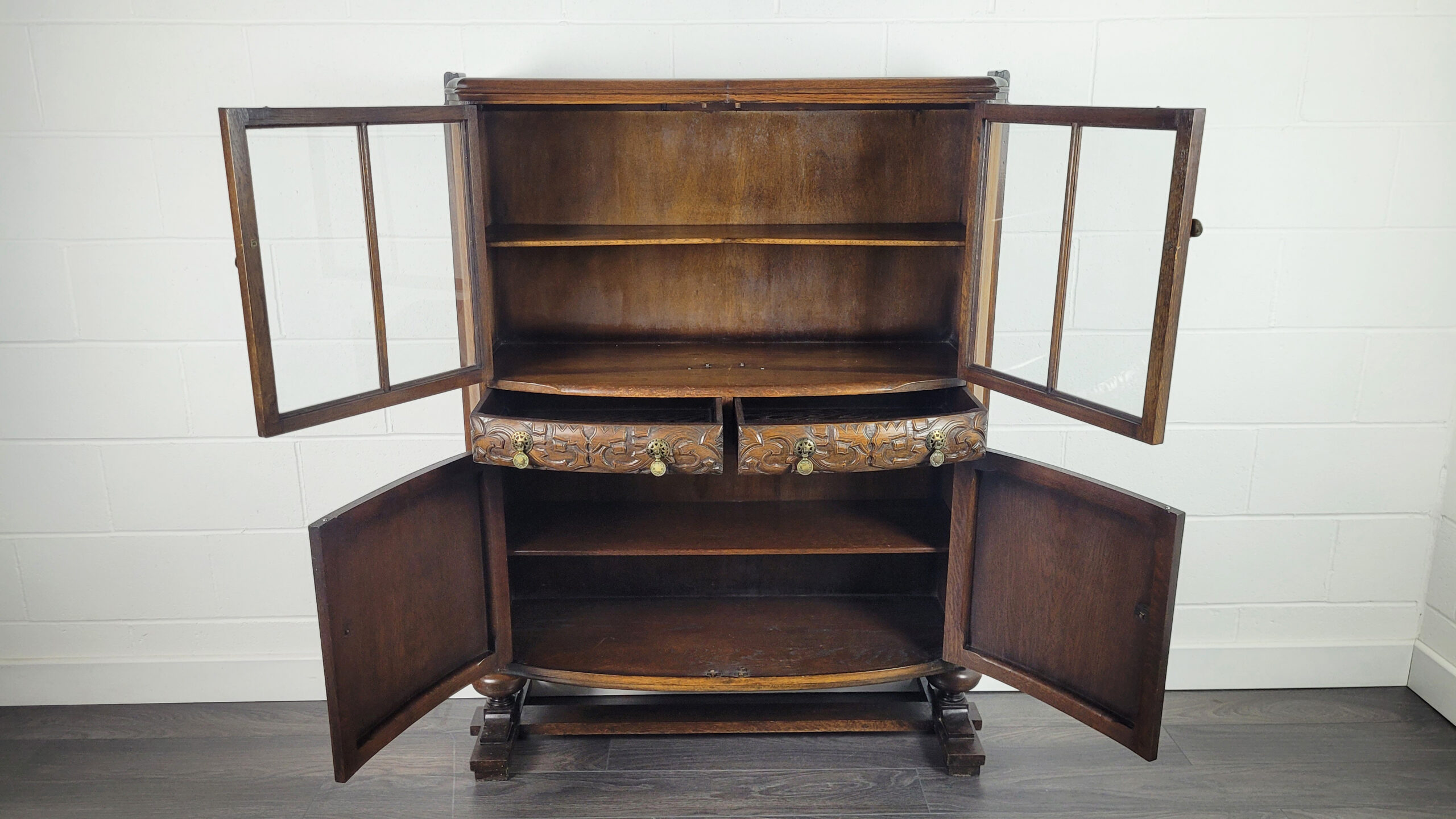 Ercol Glazed Display Cabinet Unit, 40s