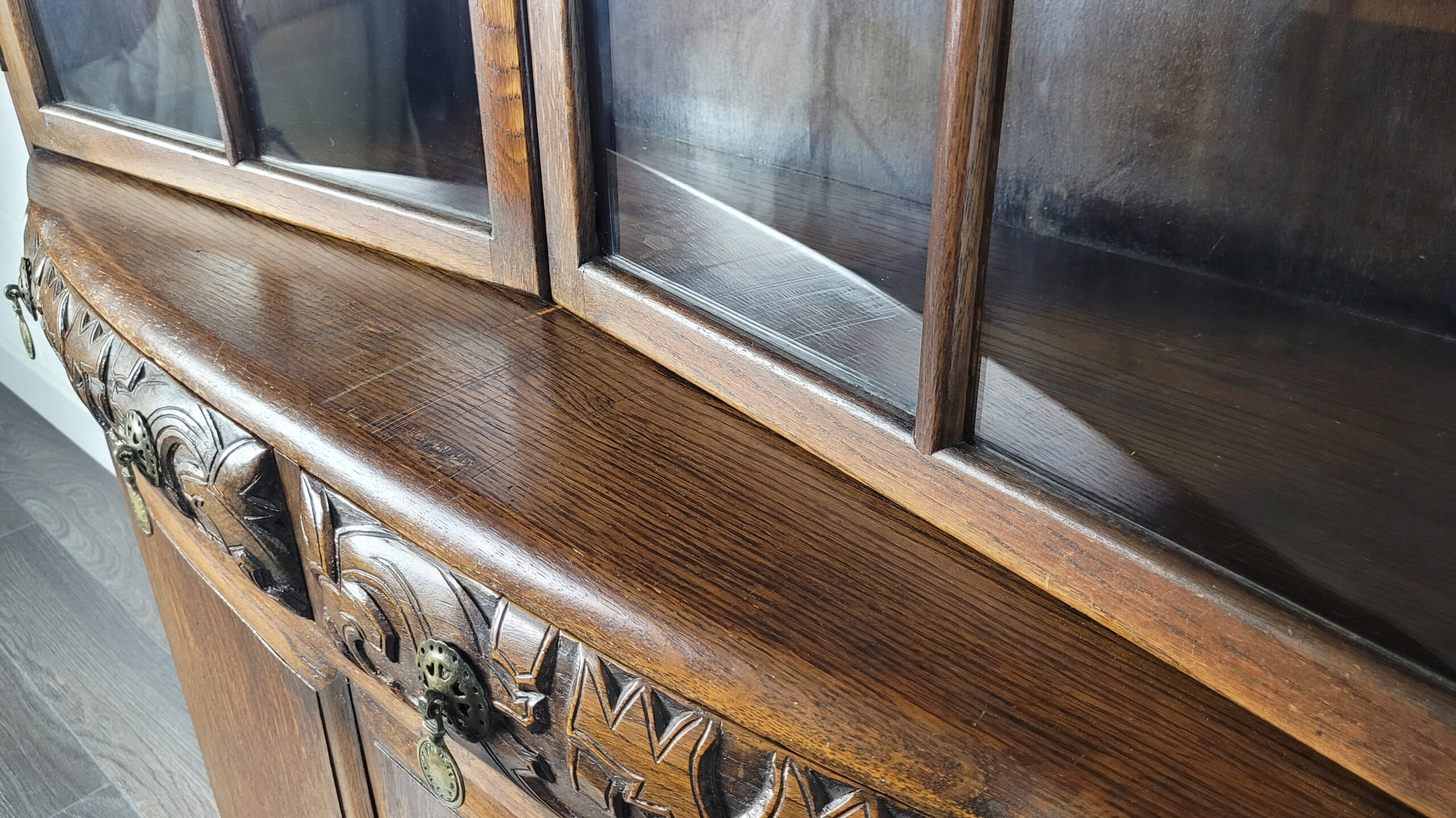 Ercol Glazed Display Cabinet Unit, 40s