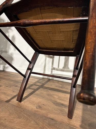 Edwardian mahogany inlaid occasional chair