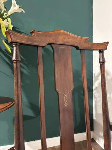 Edwardian mahogany inlaid occasional chair