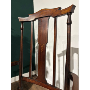 Edwardian mahogany inlaid occasional chair