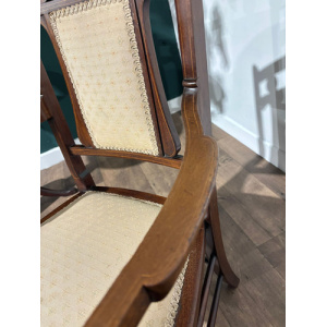 Edwardian mahogany inlaid occasional chair
