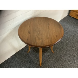 Ercol 1062 Side Pedestal Table In Golden Dawn Finish.