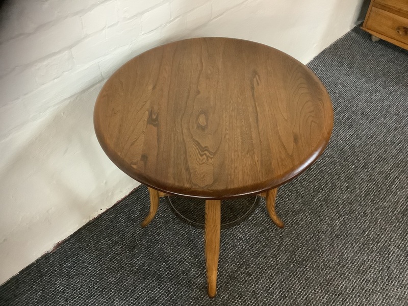 Ercol 1062 Side Pedestal Table In Golden Dawn Finish.