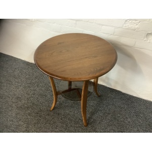 Ercol 1062 Side Pedestal Table In Golden Dawn Finish.