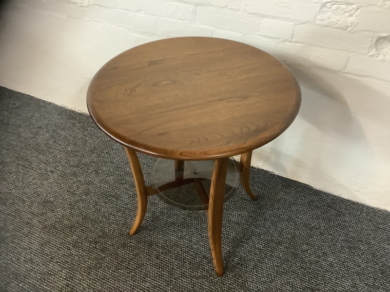 Ercol 1062 Side Pedestal Table In Golden Dawn Finish.