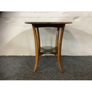 Ercol 1062 Side Pedestal Table In Golden Dawn Finish.