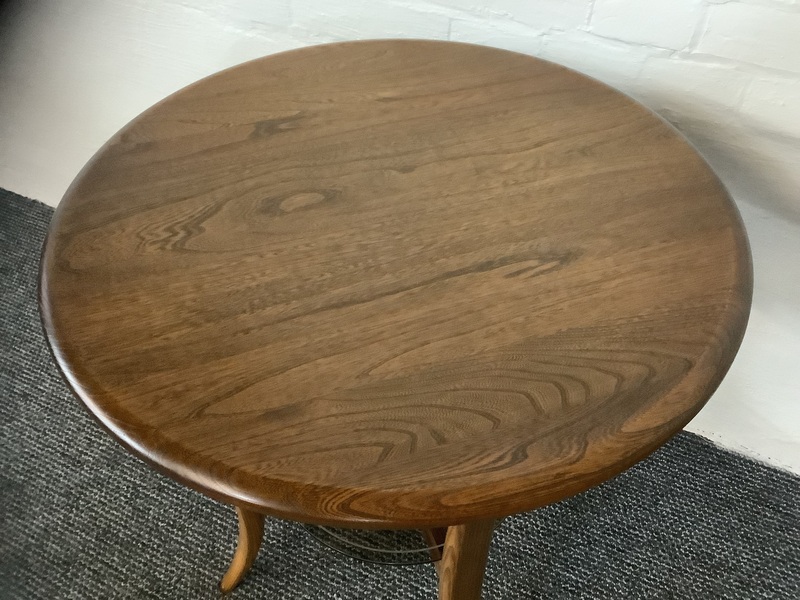 Ercol 1062 Side Pedestal Table In Golden Dawn Finish.
