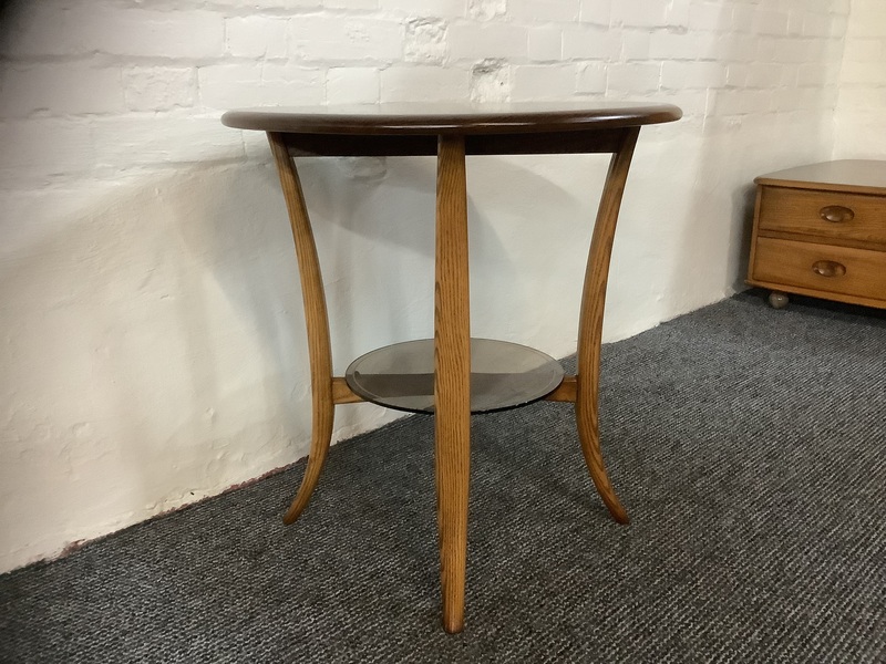 Ercol 1062 Side Pedestal Table In Golden Dawn Finish.