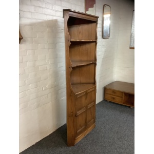 Ercol Colonial Corner Display Cabinet In Golden Dawn Finish.