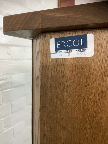Ercol Colonial Corner Display Cabinet In Golden Dawn Finish.