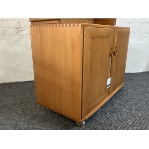 Ercol Windsor Bookcase Cabinet In Light Finish.