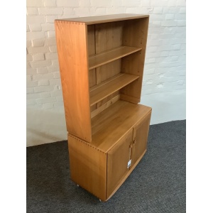 Ercol Windsor Bookcase Cabinet In Light Finish.