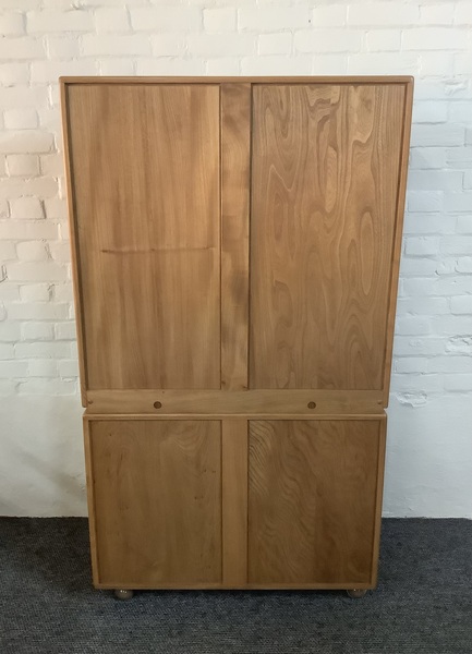 Ercol Windsor Bookcase Cabinet In Light Finish.