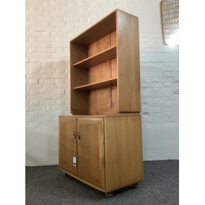 Ercol Windsor Bookcase Cabinet In Light Finish.