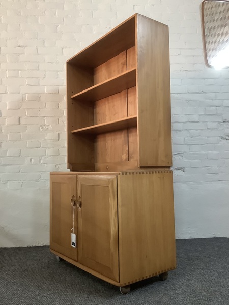 Ercol Windsor Bookcase Cabinet In Light Finish.