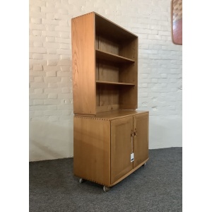 Ercol Windsor Bookcase Cabinet In Light Finish.