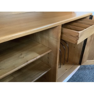 Ercol Windsor Bookcase Cabinet In Light Finish.