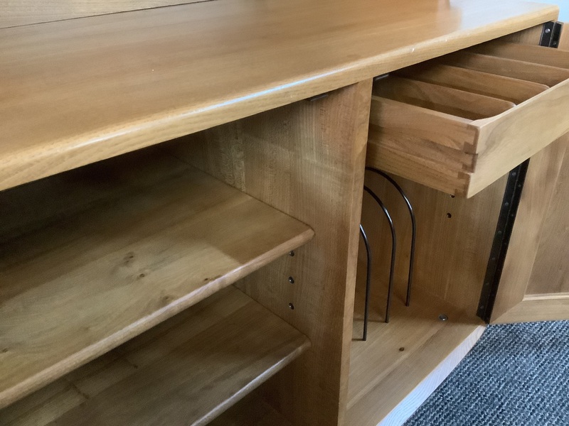 Ercol Windsor Bookcase Cabinet In Light Finish.