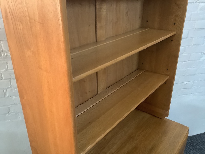 Ercol Windsor Bookcase Cabinet In Light Finish.