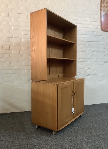 Ercol Windsor Bookcase Cabinet In Light Finish.