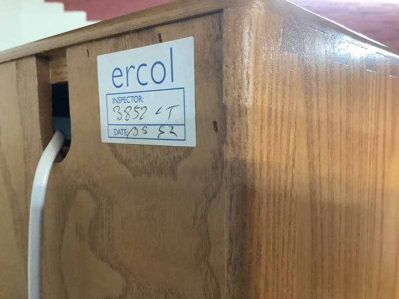 Ercol Windsor High Display Cabinet In Light Finish.