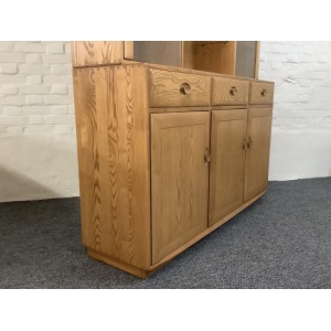 Ercol Windsor High Display Cabinet In Light Finish.