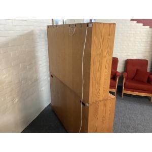 Ercol Windsor High Display Cabinet In Light Finish.