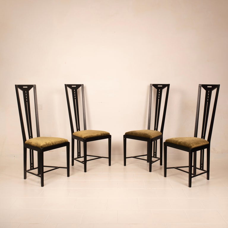 "Gallery" chairs by Umberto Asnago and Ambrogio Pozzi for Giorgetti 1975
