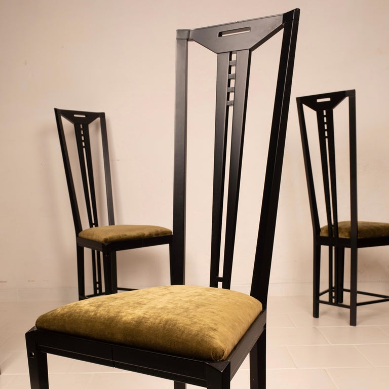"Gallery" chairs by Umberto Asnago and Ambrogio Pozzi for Giorgetti 1975