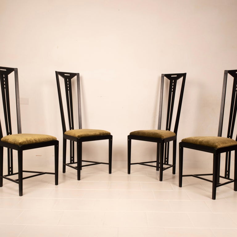 "Gallery" chairs by Umberto Asnago and Ambrogio Pozzi for Giorgetti 1975